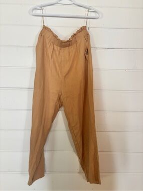 Lost in Lunar Linen Blend Pants - elastic waist w/pockets